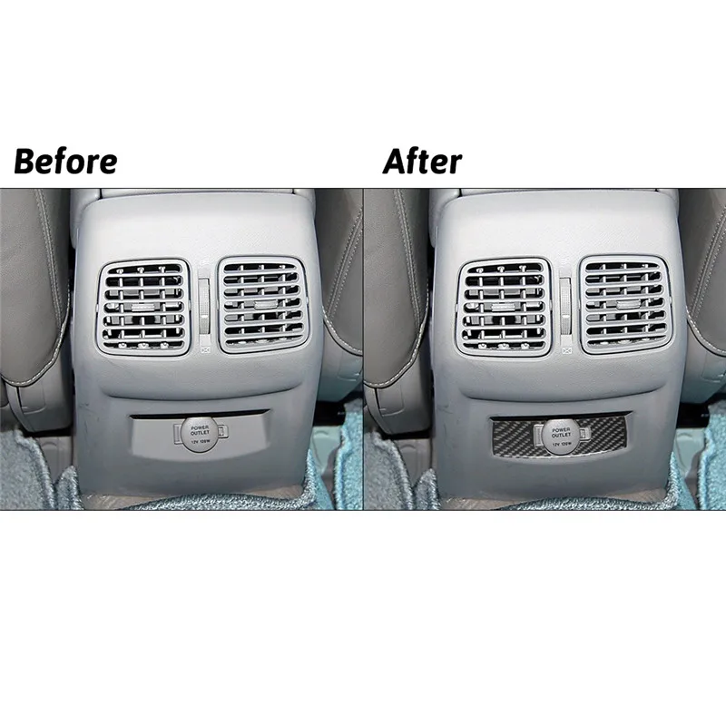 Наклейки на панель заднего зарядного порта из углеродного волокна для Hyundai Azera 2006