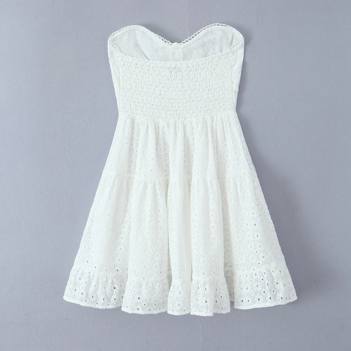 Вечернее платье с вышивкой элегантное летнее однотонное белое кружевное