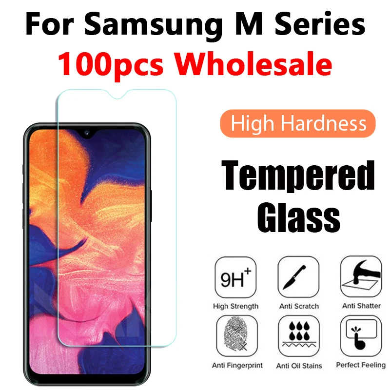 

100pcs Wholesale Protective Glass for Samsung M10 M20 M30 M42 M50 M51 M52 Screen Protector for Samsung M01 M02 M21 M22 Glass