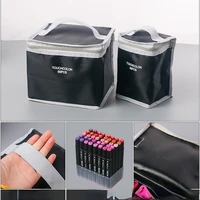 30406080 color marker pen storage pen bag multi function large capacity zipper folding pen bag with detachable base