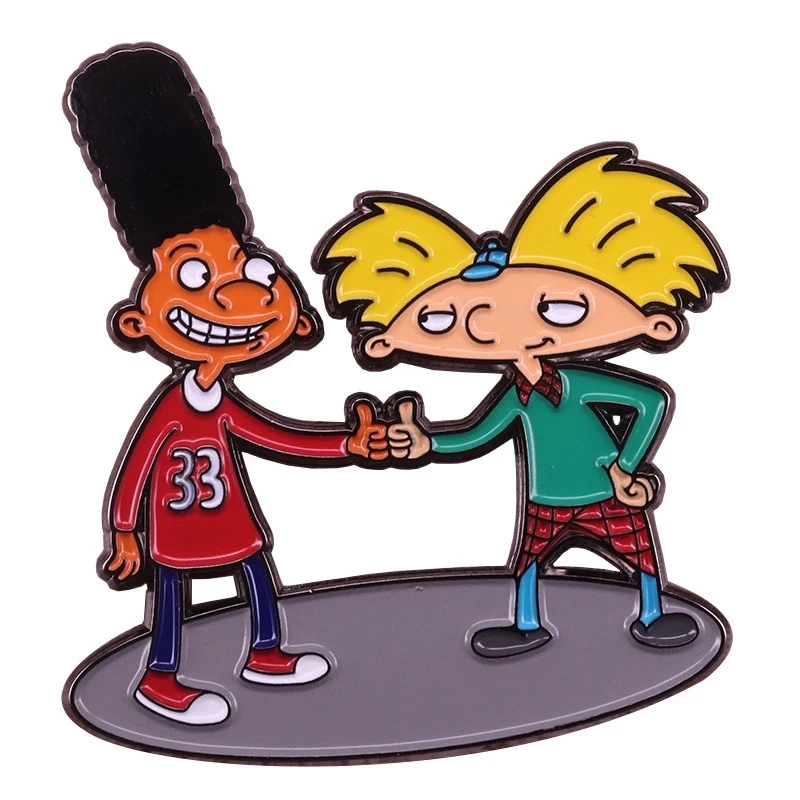 Hey, Arnold Enamel Pins Funny Animation Metal Cartoon Brooch Backpack Hat Bag Collar Lapel Badges Men Women Fashion Jewelry Gift images - 6