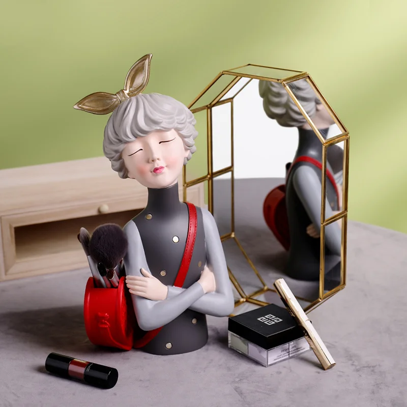 Благородное украшение для туалетного столика девушек коробка хранения губной