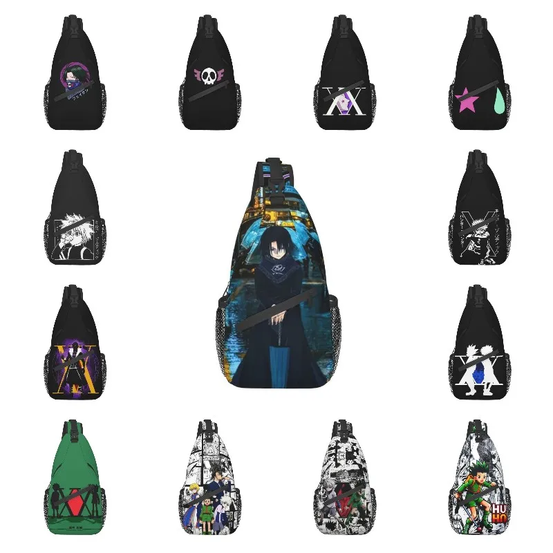 For Men Cool Hunter X Hunter Anime Shoulder Chest Crossbody Backpack Traveling Daypack