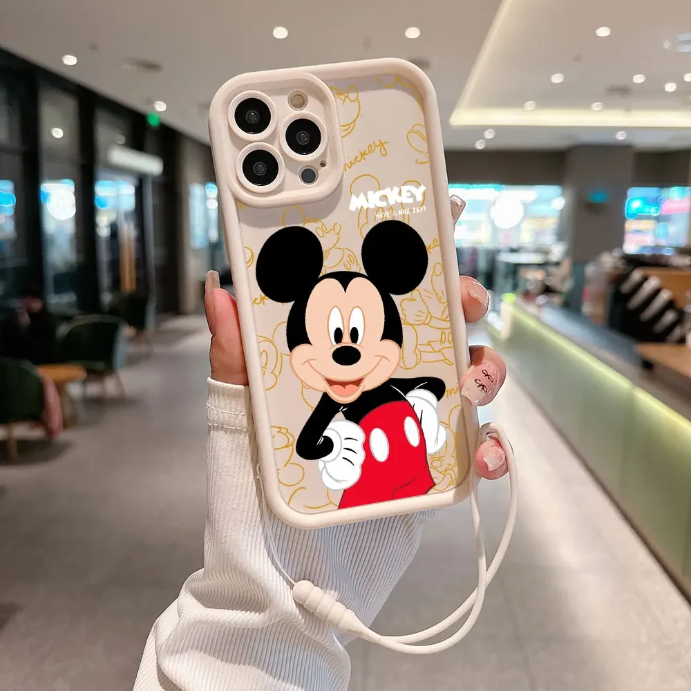 Мультяшный чехол для телефона с Микки и Минни Samsung S24 S23 S22 S21 S20 FE Plus Ультратонкий