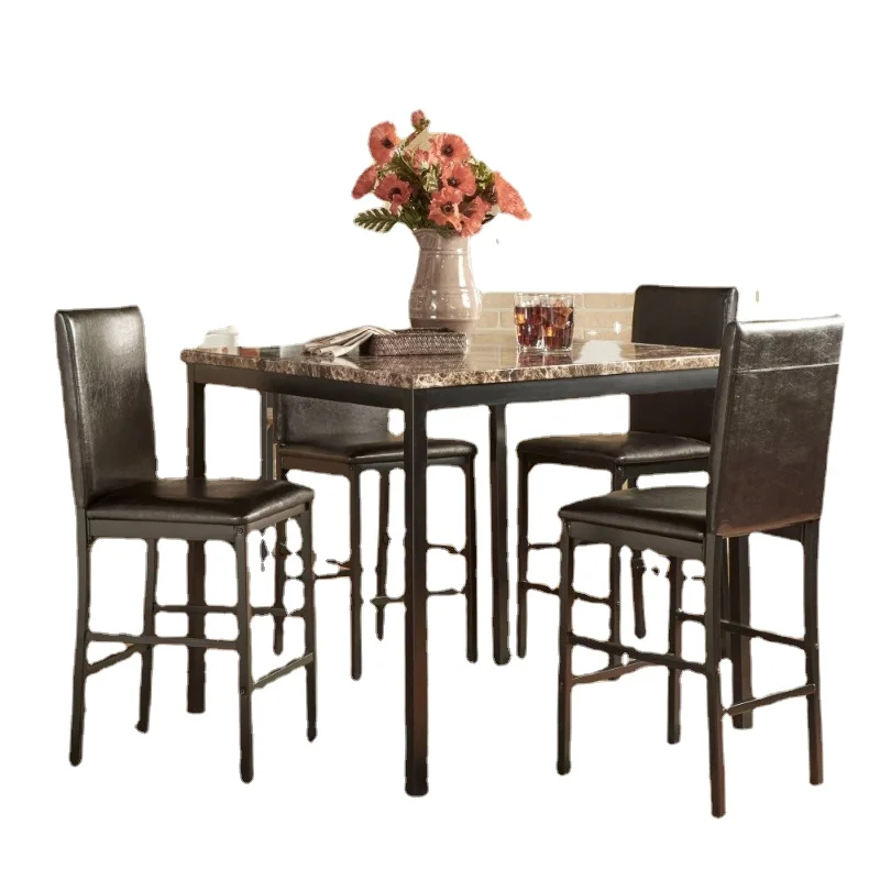 

Weston Home Declan 5 - Piece Metal Counter Height Dining Set in Black