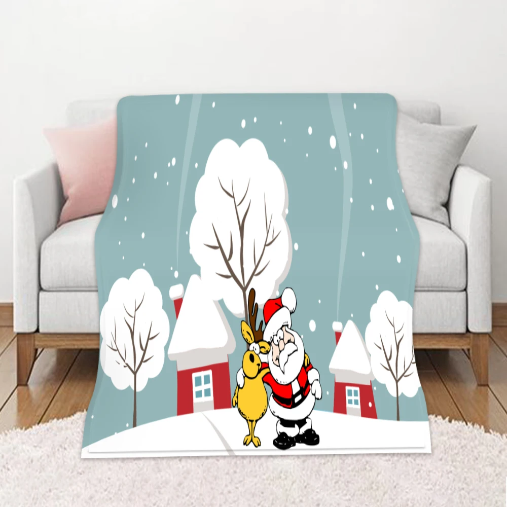 

Snowflake Flannel Throw Blanket Red And White For Winter Bedding Couch Sofa Merry Christmas Gifts Queen Size Holiday Blanket