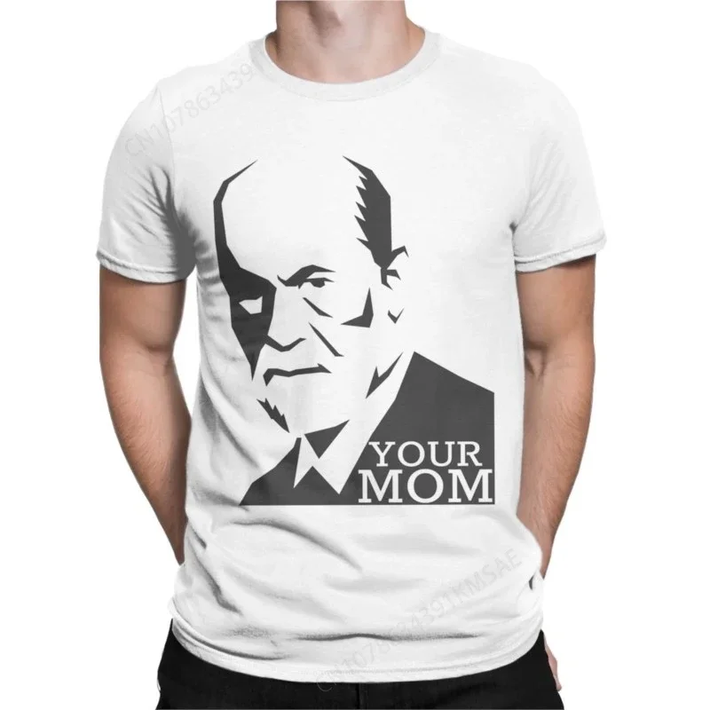 Sigmund Freud Мужская футболка для вашей мамы винтажные футболки с коротким рукавом и