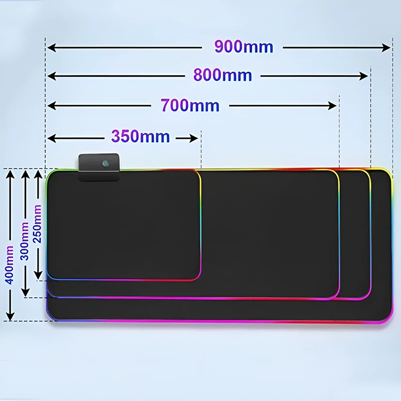 Коврик для мыши RGB M-Mario 90x40 см с подсветкой, игровые аксессуары, компьютерный скоростной мини-клавиатурный коврик для геймеров, светодиодный настольный коврик с обработанными краями (art.: 3920d4ef71f0b) - 3920d4ef71f0b