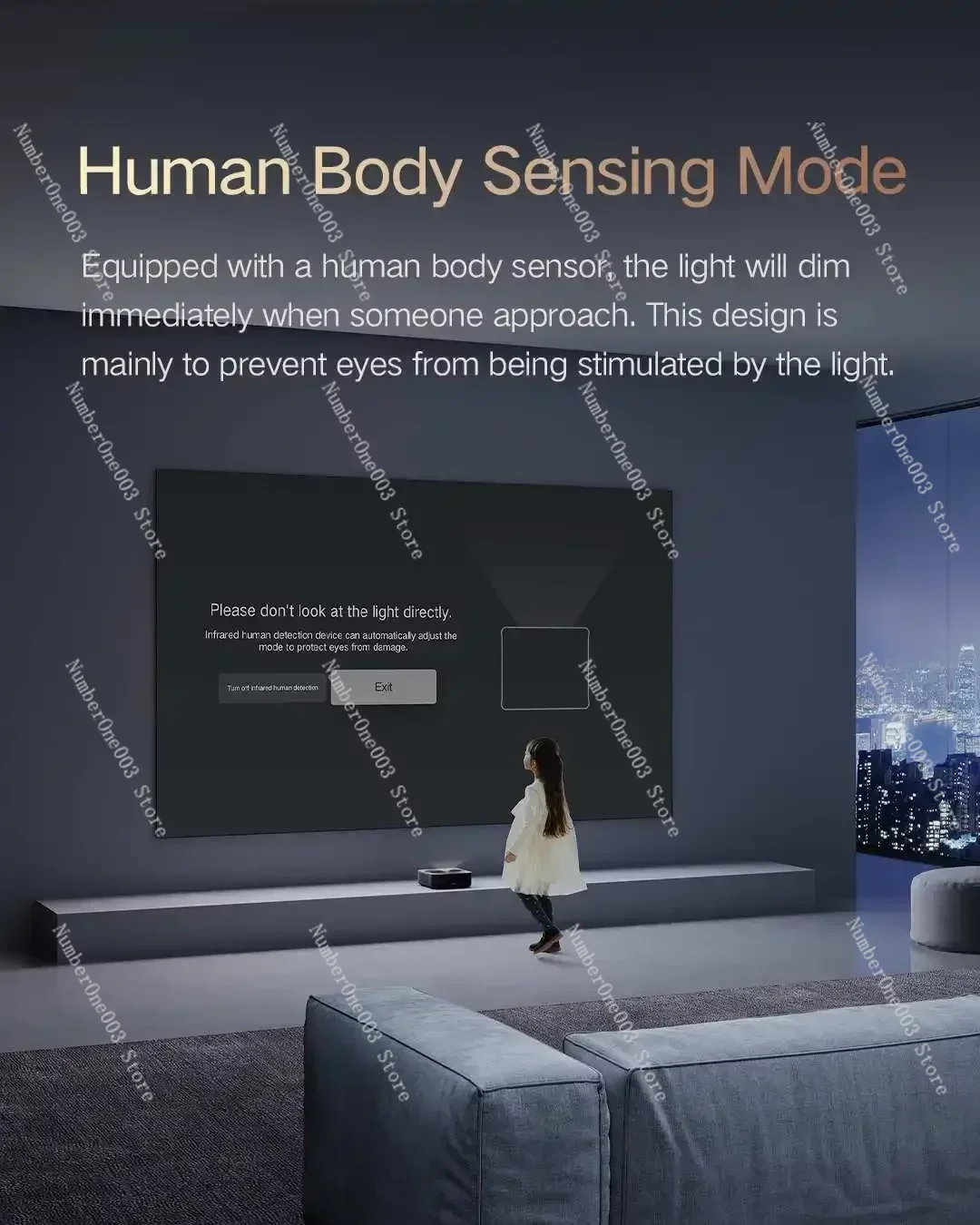 Лазерный проектор со сверхкороткой фокусировкой проекция для домашней стены