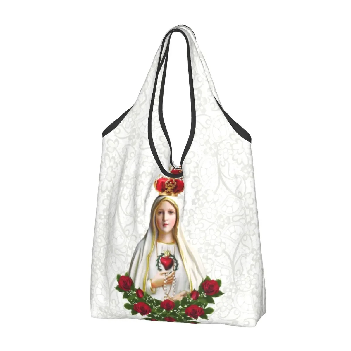 

Сумка для покупок Our Lady Of Fatima Дева Мария, шоппер, сумки на плечо, большая Портативная сумка, Португалия, четки, католические сумочки