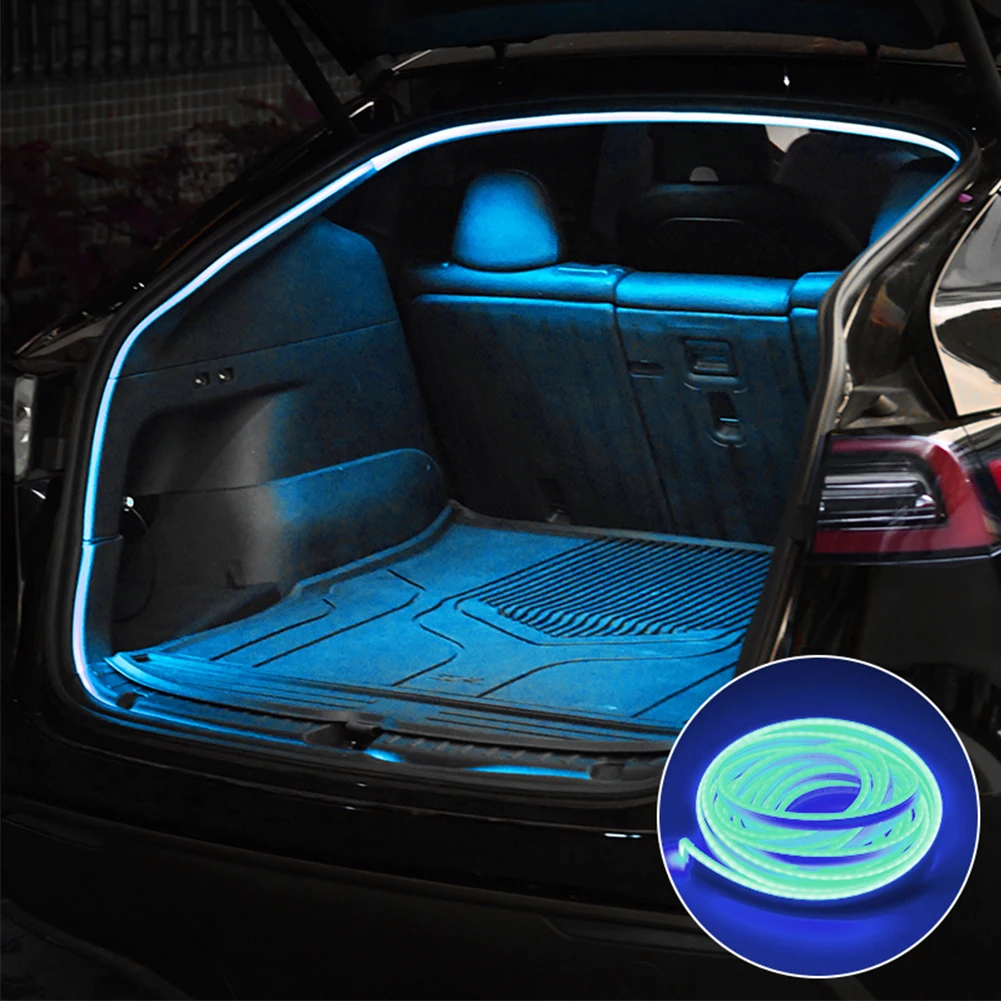 

12V 5M Car Frunk LED Light Strip For Tesla Model Y 21-23 Front Rear Trunk Neon LED Strip Modified Ambient Lighting