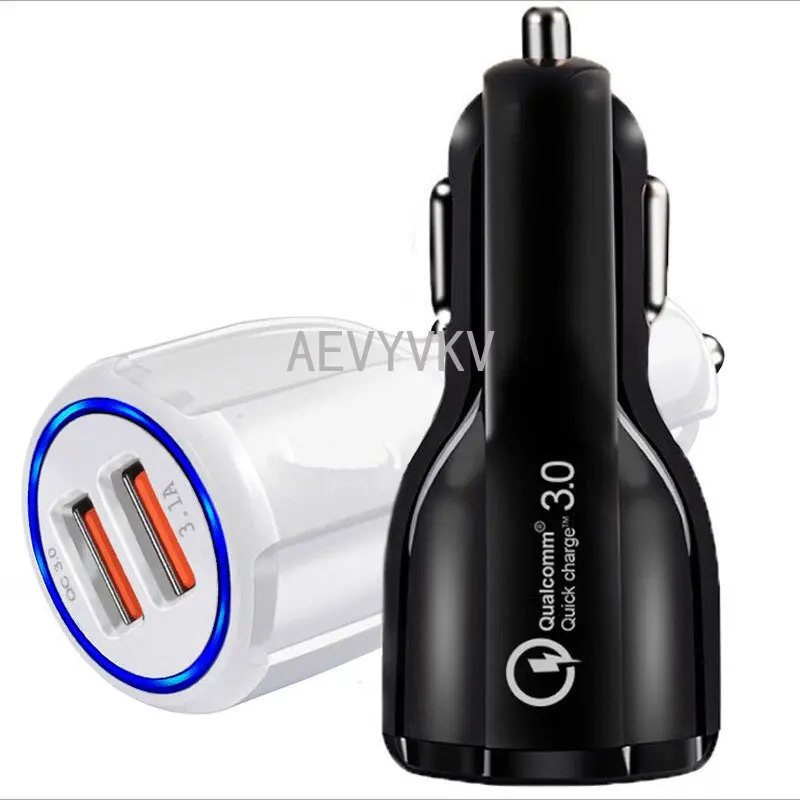 

10pcs 18W Fast Quick Charging Dual Ports QC3.0 Car Charger Power Adapters for Iphone 12 13 14 pro samsung S20 S22 S23 Htc lg