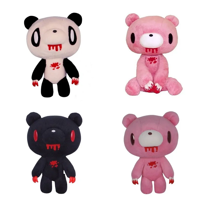 2022 New 20cm Black Gloomy Bear Plush Toy Soft Stuffed Black Bear Plushie Cute Cartoon Animal Figure Toys for Kids Girls Gifts