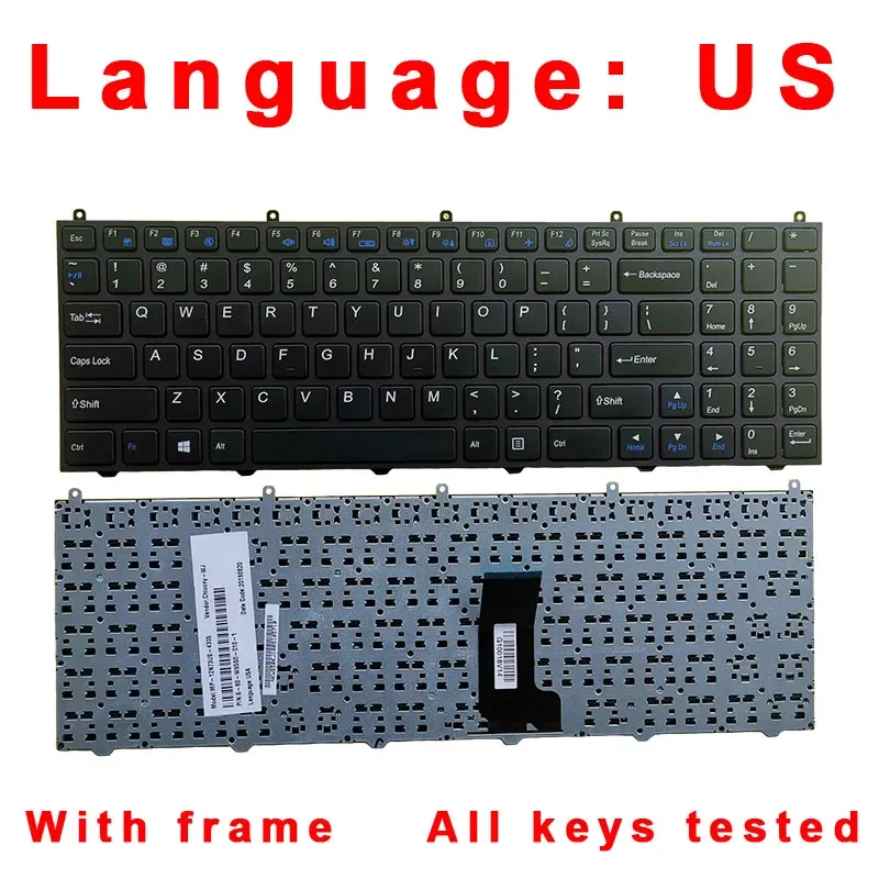 

US Korea Italian Keyboard for DNS Clevo W650EH W650SRH W650 W655 W650SR W650SC R650SJ W6500 W650SJ w655sc w650sh MP-12N76SU-430