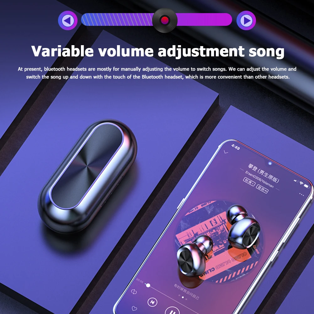 TWS-стереонаушники F9 с поддержкой Bluetooth шумоподавлением и микрофоном |