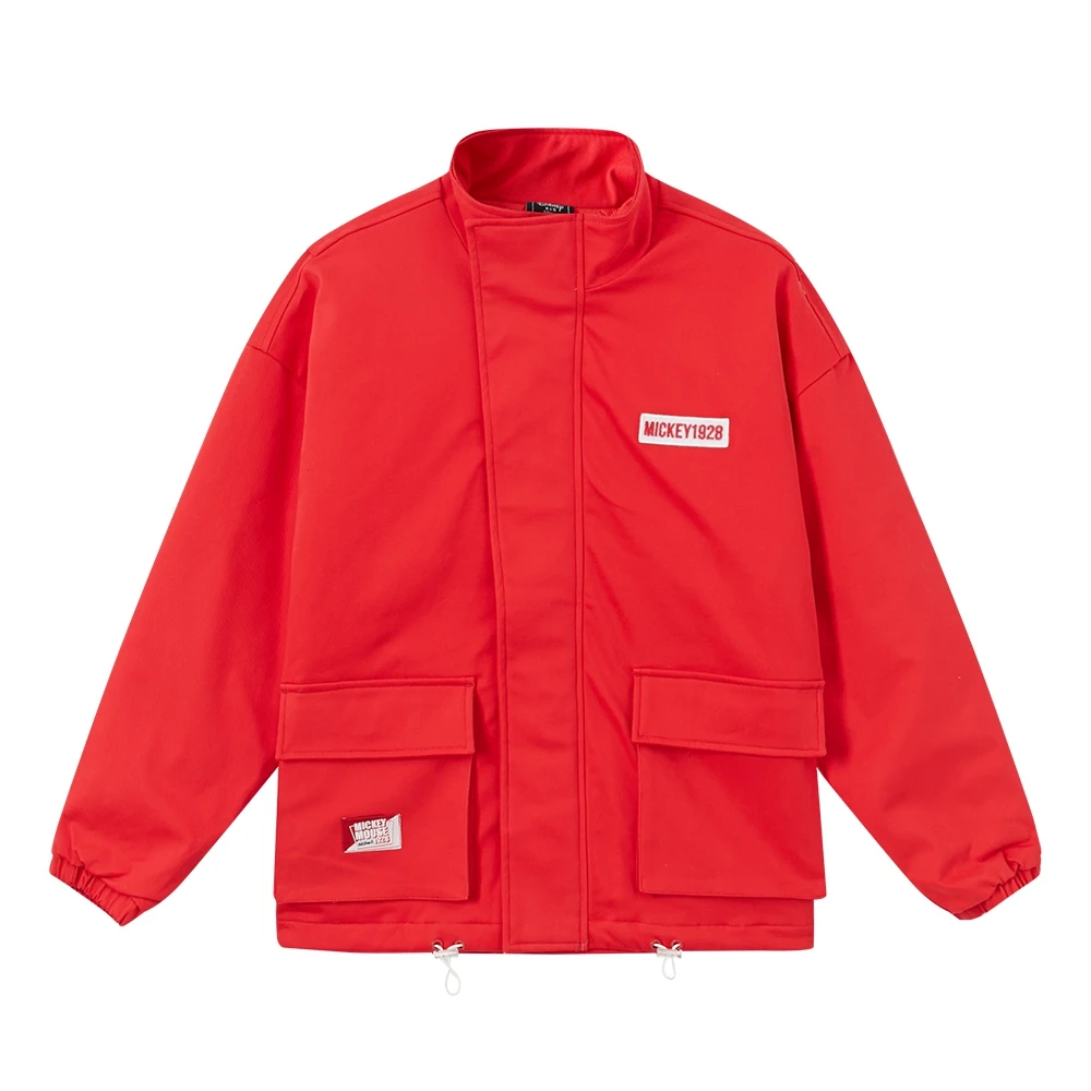 Metersbonwe Men's Cotton-Padded Jacket Warm Woven Windproof Jackets Male Casual Loose Printed Big Pockets Winter Coats