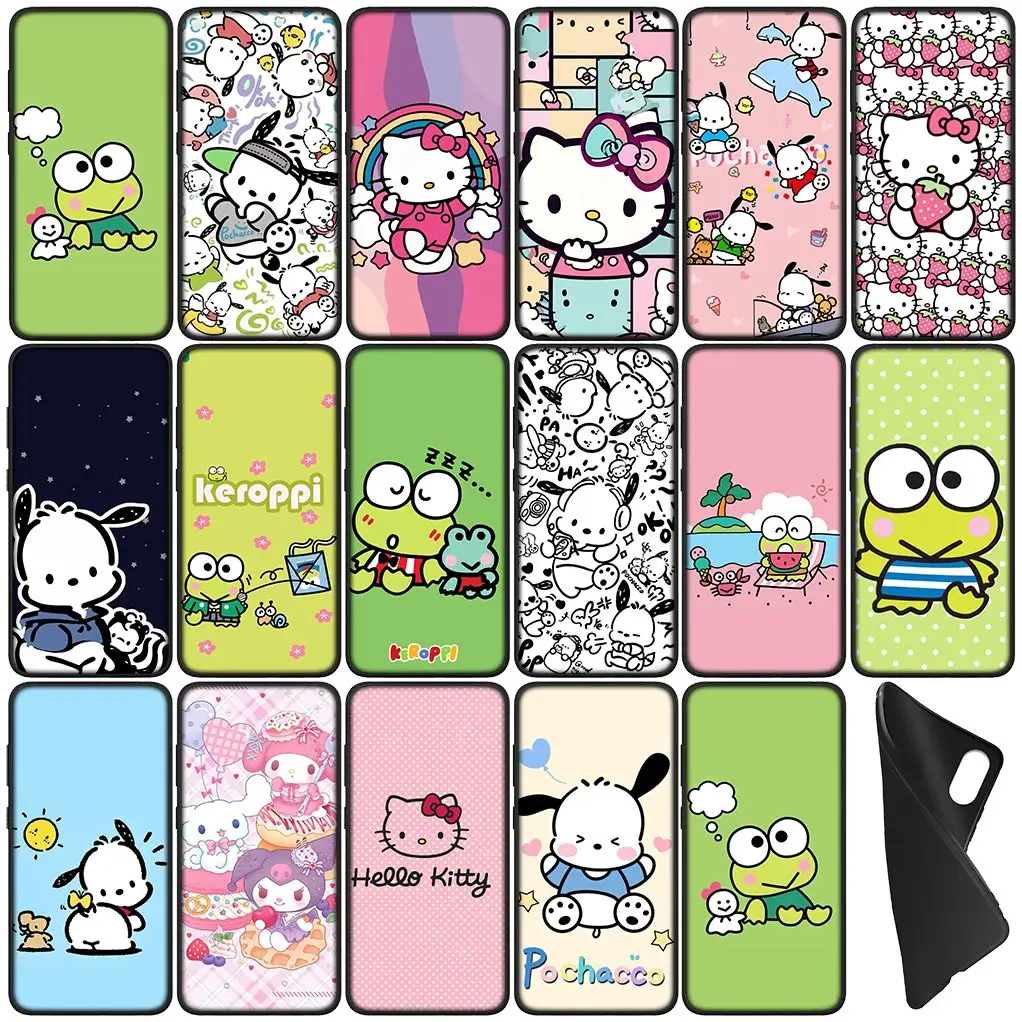Keroppi Frog Pachacco Hello Kitty Case for Samsung Galaxy A06 A16 A13 A71 A21S A22 A73 A42 A11 A02 A70 A72 A03 Phone Cover