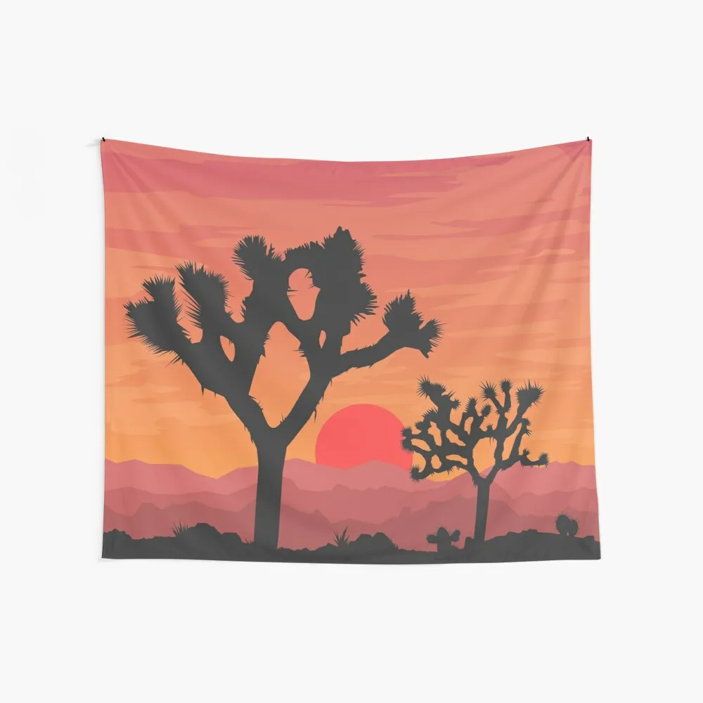 

Joshua Tree National Park Bedroom Deco Fabric Anime Plaid Wall Cover Psychedelic Decor Tapestries