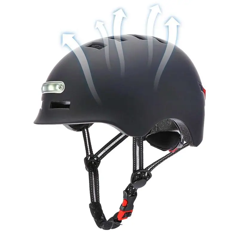 

Велосипедные шлемы с фонариками, передние и задние фонари, городские велосипедные шлемы для взрослых, велосипедные шлемы для детской езды на скейтборде E