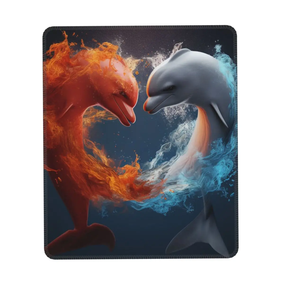 

Dolphin Vertical Print Mouse Pad 3d Style Yin Yang Style Power Rubber Desktop Mousepad Anti Fatigue Vintage Quality Mouse Pads