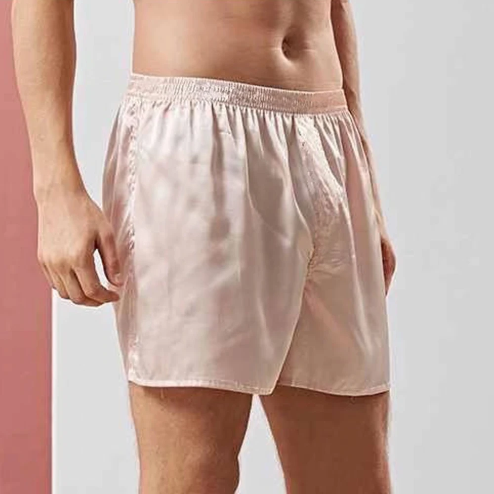 Men's Arrow Pants Loose Large Size Sexy Silk Shorts Casual Pajama Pants Comfortable Nightwear Breathable Soft Pyjamas Sleepwear