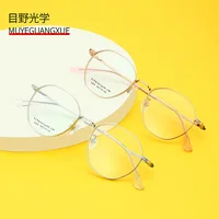 2022 New Titainum Eyeglasses Stylish Fashion Round Optical Men Women Wholesale Transparent Eye Glasses Frame Fill Prescription