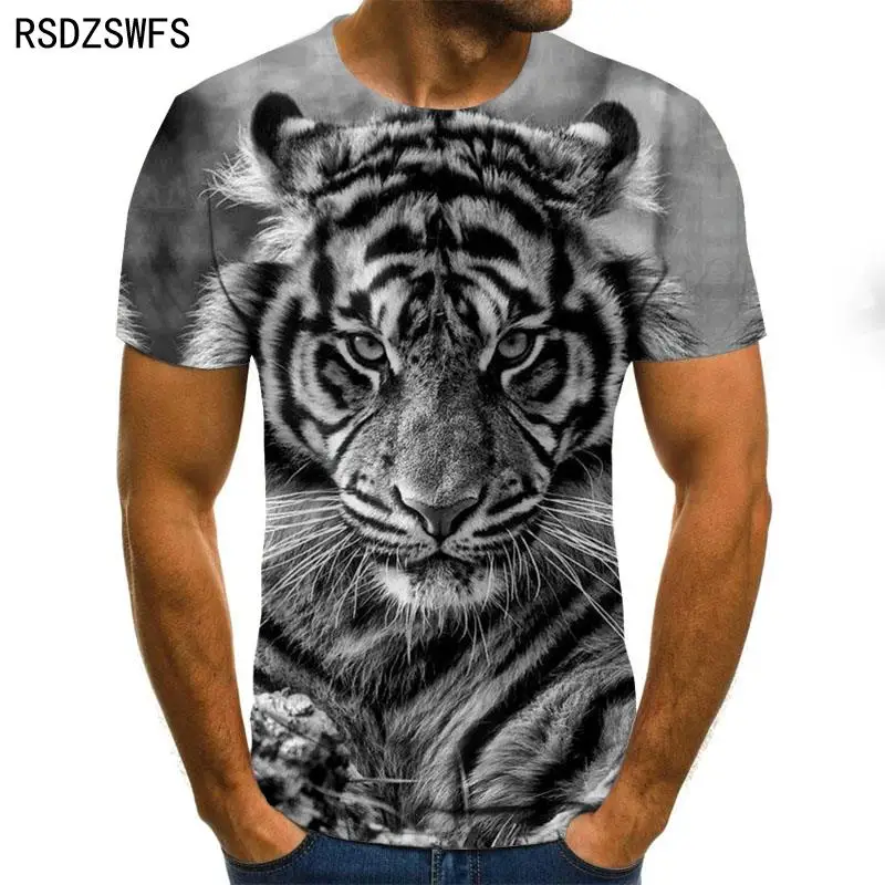 

3D printe Animal tiger Lion face man T- Tshirt New loose lion casual majestic summer fashion shirt Harajuku oversized t shirt