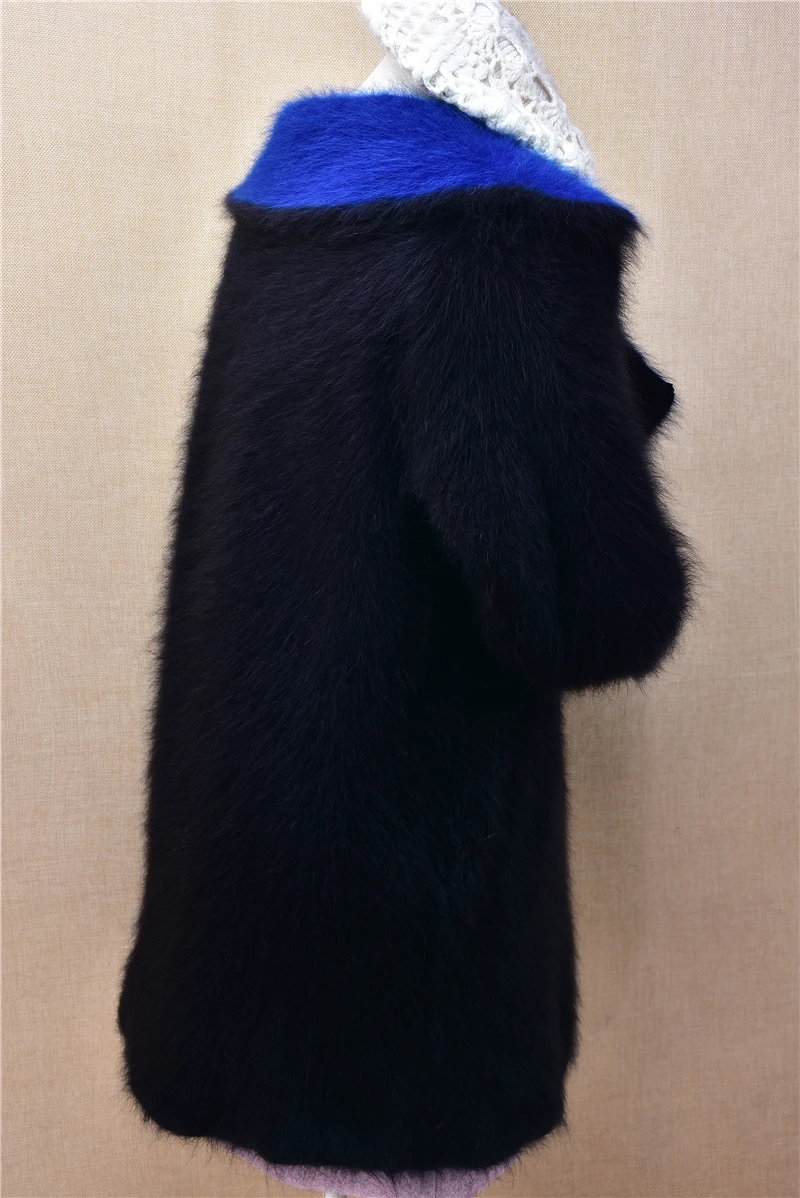 Женская осенне-зимняя одежда Mujer модный черный норковый кашемировый вязаный