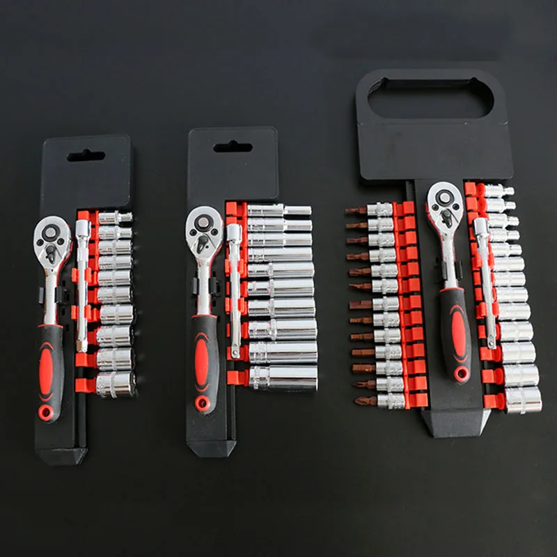 

1/4-Inch Socket Wrench Set CR-V Drive Ratchet Wrench Spanner for Bicycle Motorcycle Car Repairing Tool Set Common Sockets