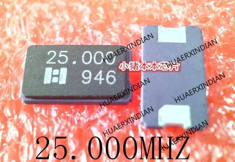 New Original 25.000MHZ Crystal oscillator  7.4MM*4.4MM SMD In Stock