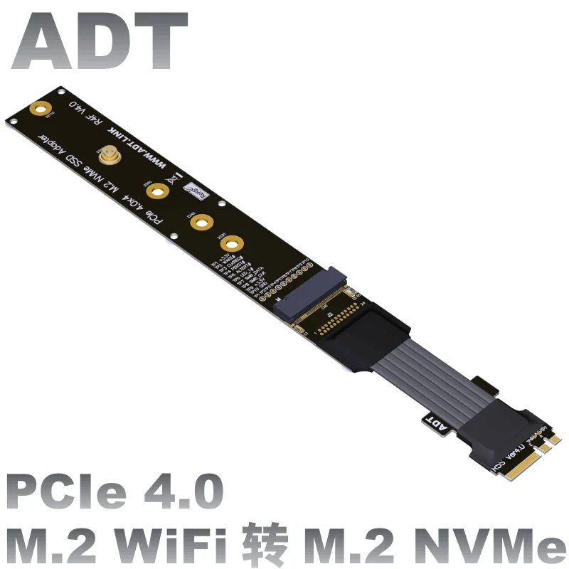 

M.2 WiFi A. E key interface adapter extension cable supports M2 NVME pcie4.0 ADTLINK