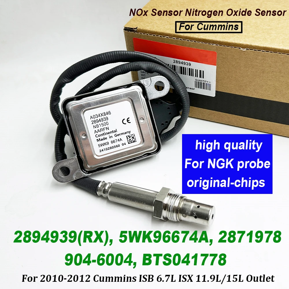 Датчик NOx 2894939 5WK96674A Азото-кислород RX 2871978 Для NGK Probe 904-6004 BTS 041778 Cummins ISB 6.7L ISX 15L