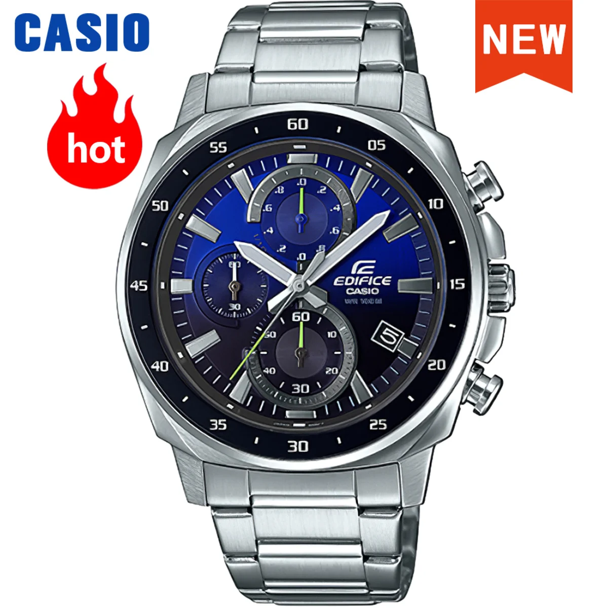 

Casio Edifice Series Brand Luxury Quartz Waterproof Chronograph Sport Soldier Steel belts and straps Watch New model 2023