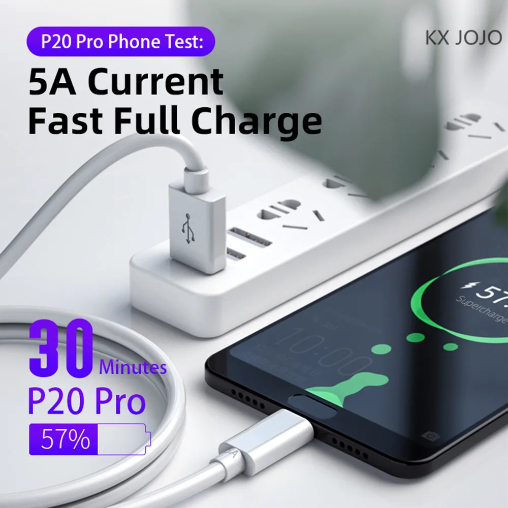 Фото USB-кабель для быстрой зарядки Huawei Honor Xiaomi Vivo OPPO и т. Д., 5 А №2