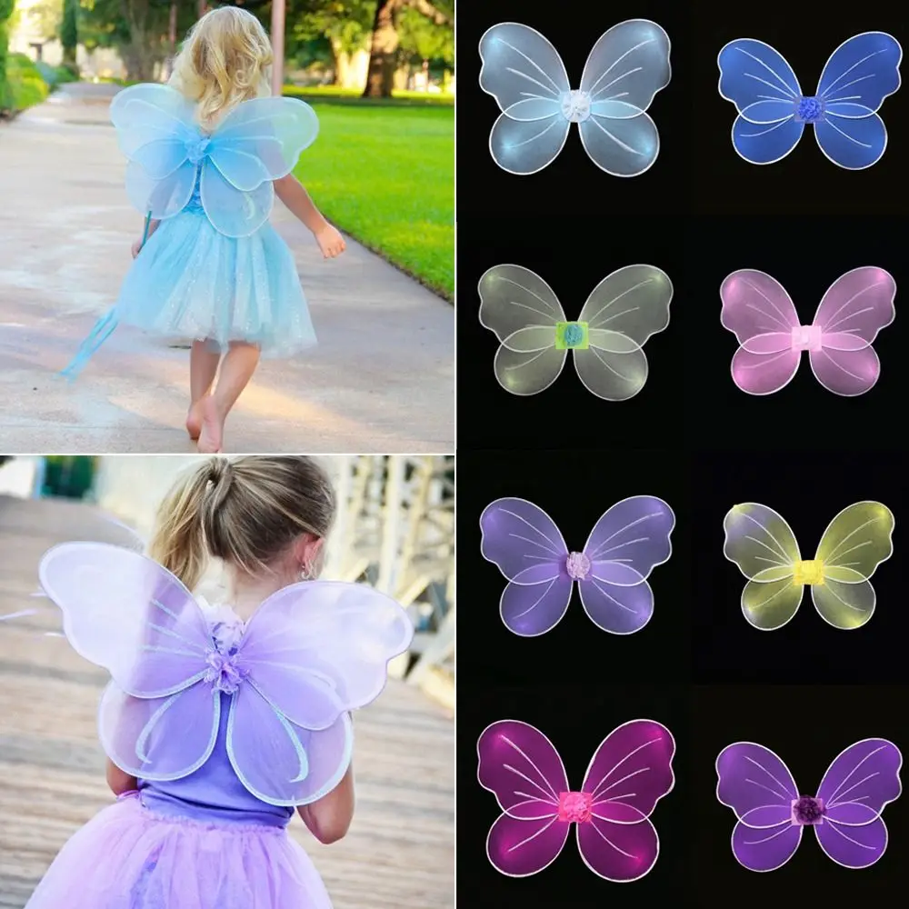

Foldable Butterfly Wings Cute Fairy Dress Up High Quality Angel Wings for Halloween Kids