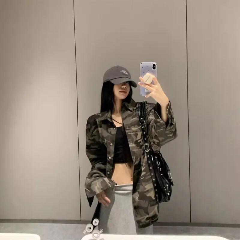 Новинка 2024 модная популярная рубашка средней и длинной для девушек в корейском