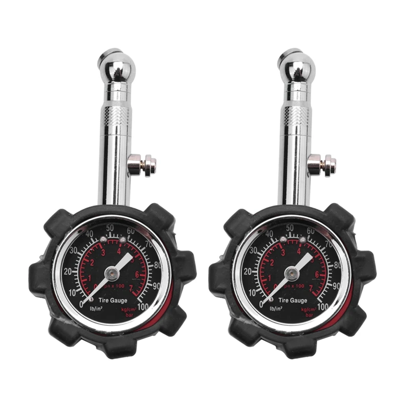 

2X Car 100Psi Multi-Function Tire Pressure Gauge Tire Pressure Monitoring Meter Tire Pressure Gauge