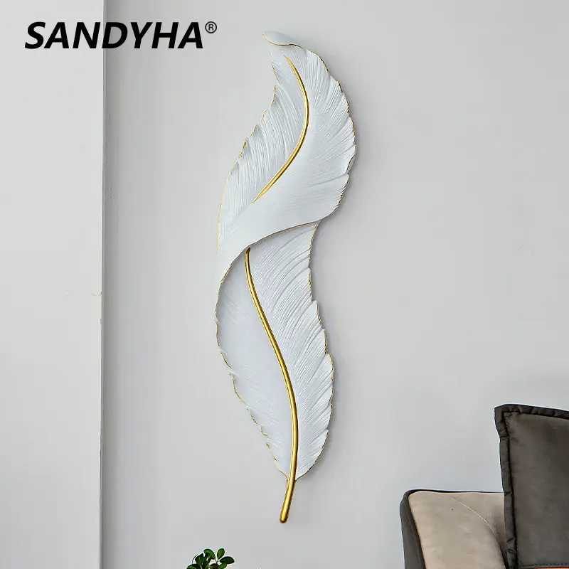 

Modern Nordic Luxury LED Wall Lamps for Bedroom Living Room Feather Bedside Sconces Indoor Lighting Fixtures