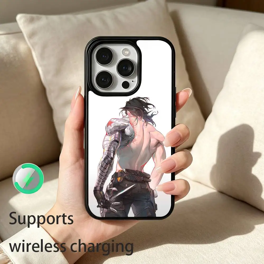 Фото Чехол для телефона B-Bucky-Barnes Winter-S-Soldier для iPhone 12, 13, 14, 15, 16, 17 Pro Max Plus с поддержкой беспроводной зарядки. №3
