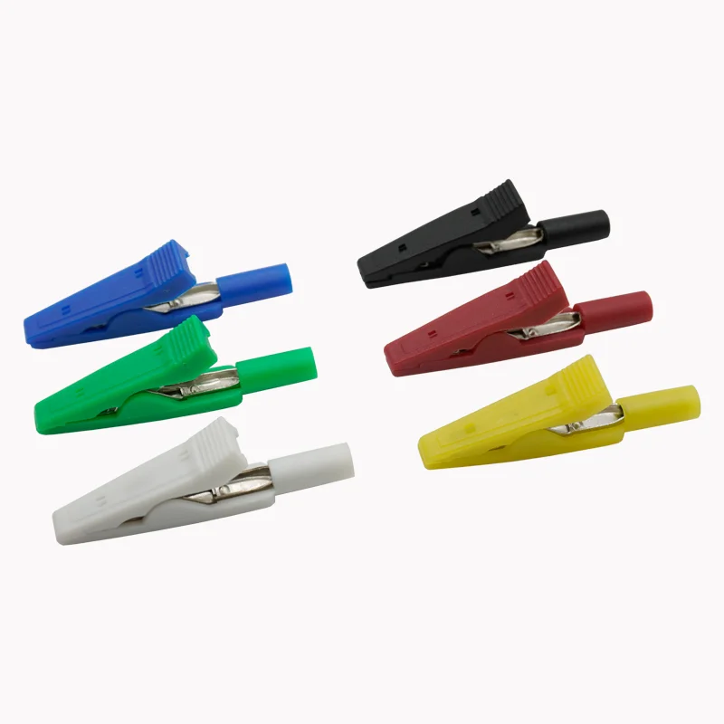 

Щипковые зажимы крокодилы 2 мм металлические красный