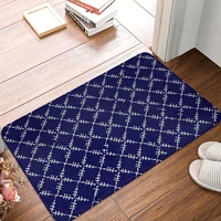rhombous non slip doormat bath mat blue floor carpet welcome rug indoor decorative