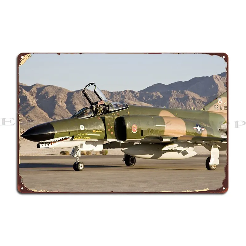 

Металлический знак F 4 Phantom Jet Fighter, Настенный декор для гаража, индивидуальный фотографический плакат