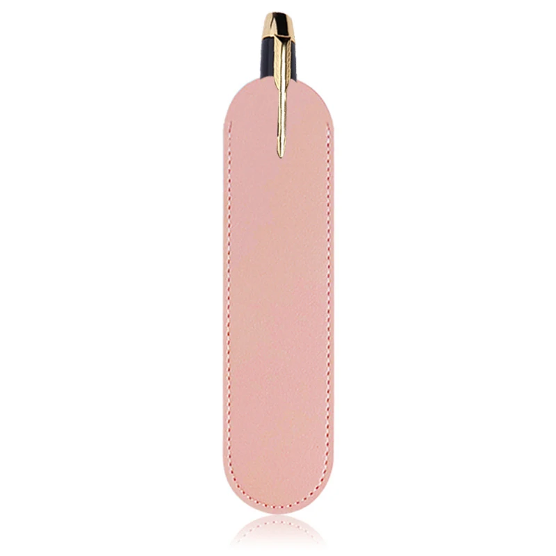 

Пенал из искусственной кожи с надписью на заказ, маленькая сумка для хранения шариковых ручек с логотипом рекламной компании, школьным и офисным держателем, «сделай сам», подарок с именем