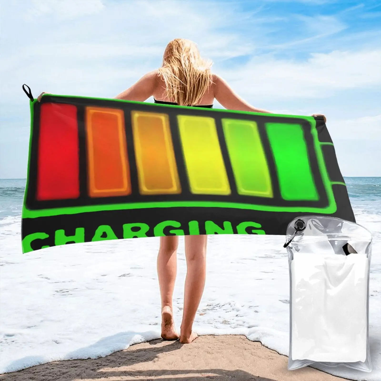 

Пляжное полотенце со светодиодной подсветкой и активацией звуком, 2020 светодиодов