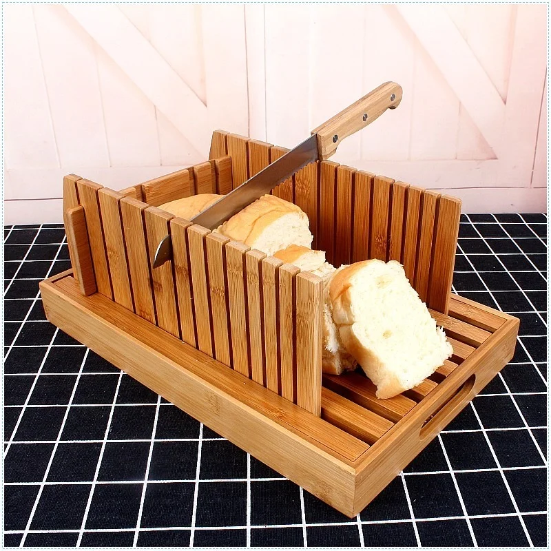 

Креативная бамбуковая разделочная доска для хлеба с основанием, легко нарезаемая доска для хлеба, десерта, хлеба, лоток для хлеба, кухонные ...