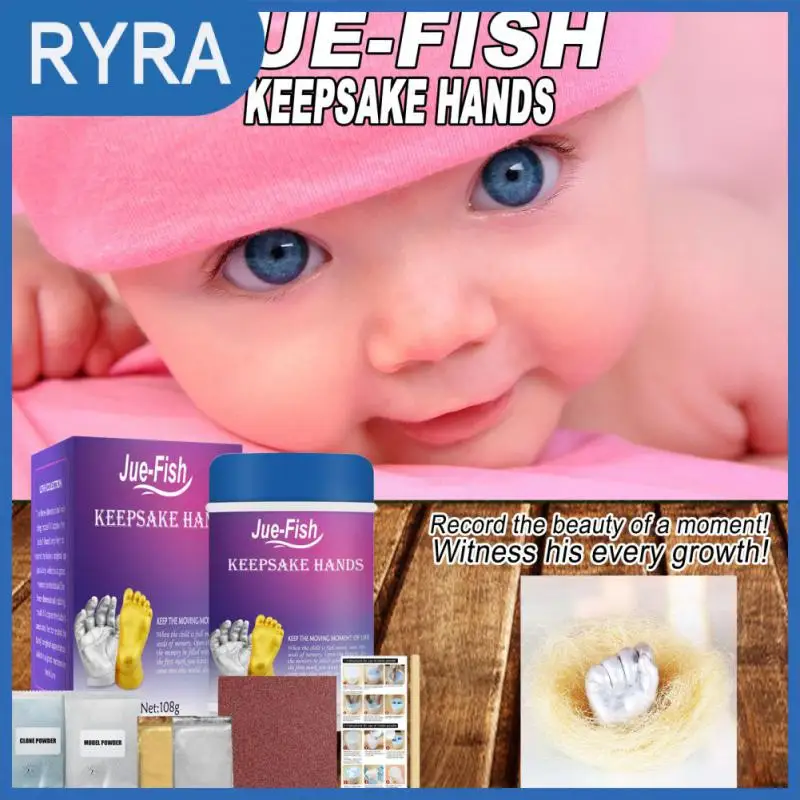 

108 г набор ручной формы Сувенирный набор для литья «сделай сам» Ручная форма для ног Набор для литья пластыря ручная печать сувенирная форма для роста пар