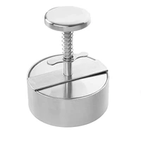 burger press multifunctional 304 stainless steel meat press 4 53in round pattie shaper hamburger maker portable kitchen tool for