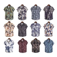 2022 linen men summer shirts hawaiian floral mens shirts short sleeve fashion clothing trends casual shirts camisas para hombre