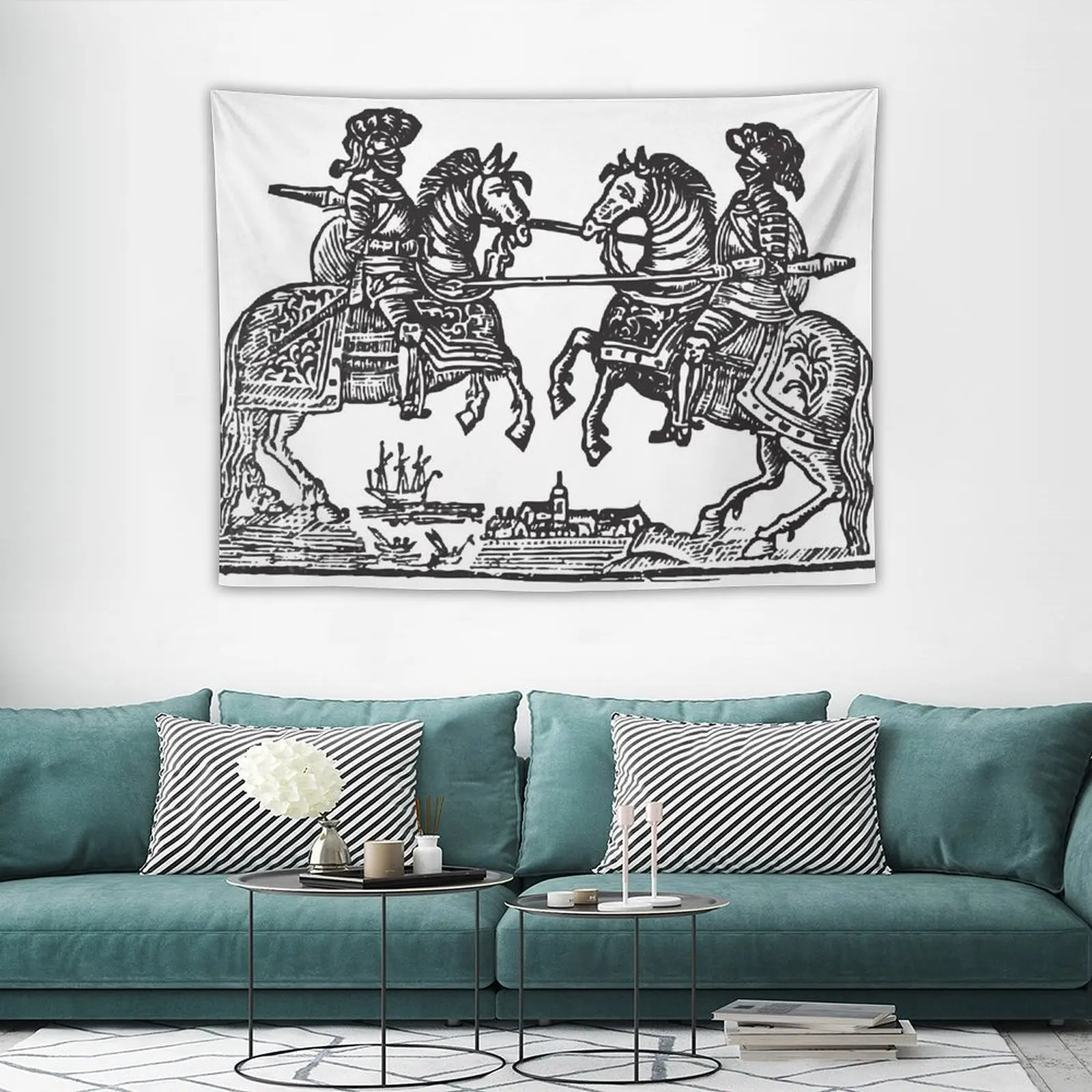 Гобелен The Joust украшение комнаты эстетическое для спальни настенный гобелен деко