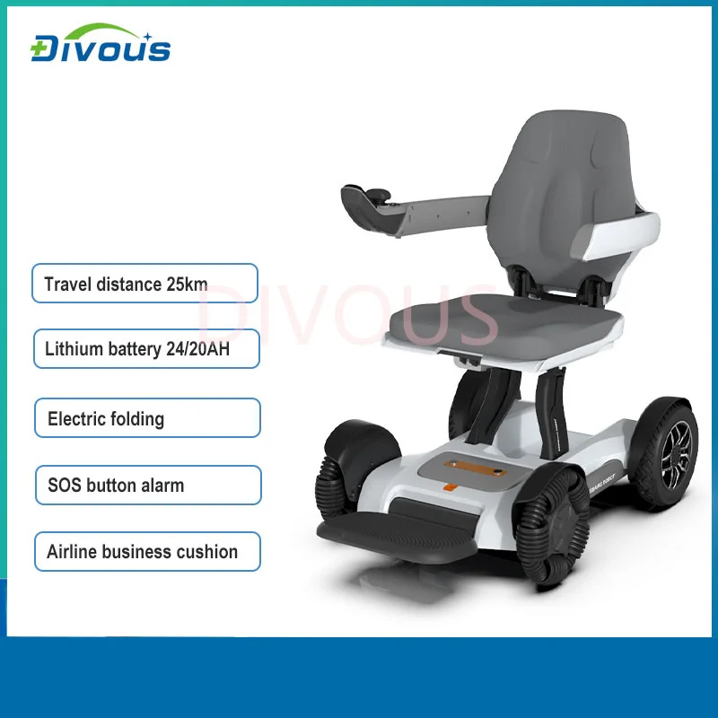 Роскошный складной электрический скутер-инвалидная коляска для пожилых людей с